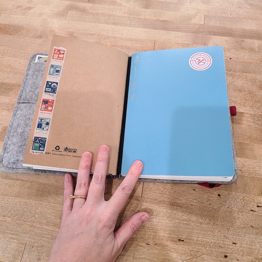 Roterfaden M A5 Travelers Notebook Leather Cover Taschenbegleiter - Picture 10 of 15